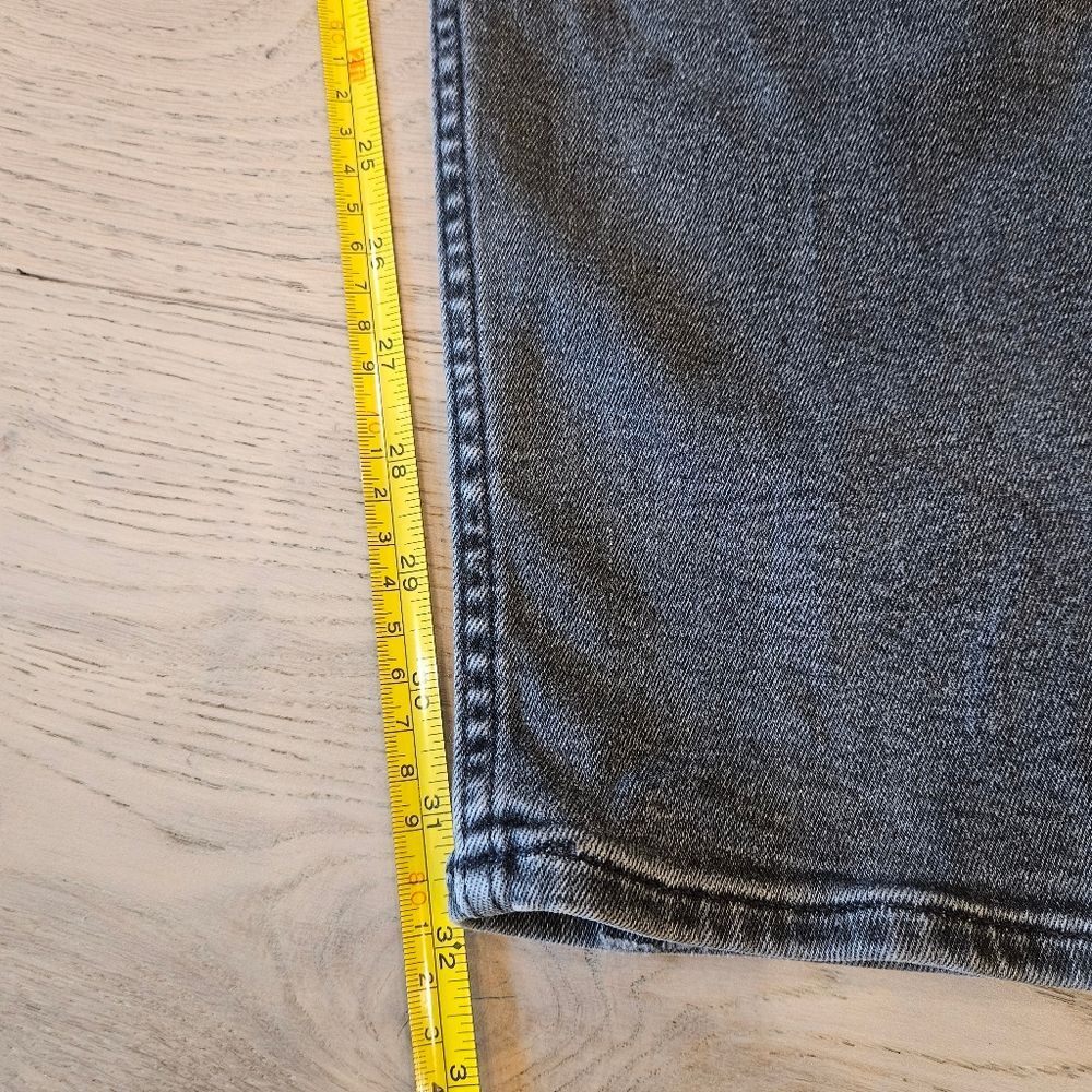 7 For All Mankind Men's Jeans Size 40x32 Black The Straight Whiskers - Picture 11 of 14